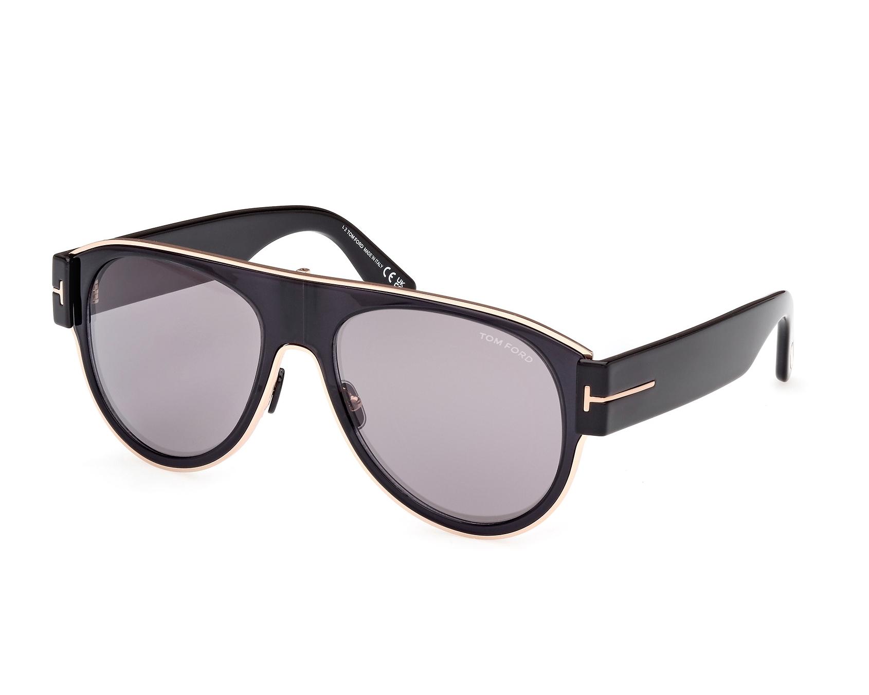 Tom Ford FT-1074-S 01C 58-18 schwarz gold Profilansicht