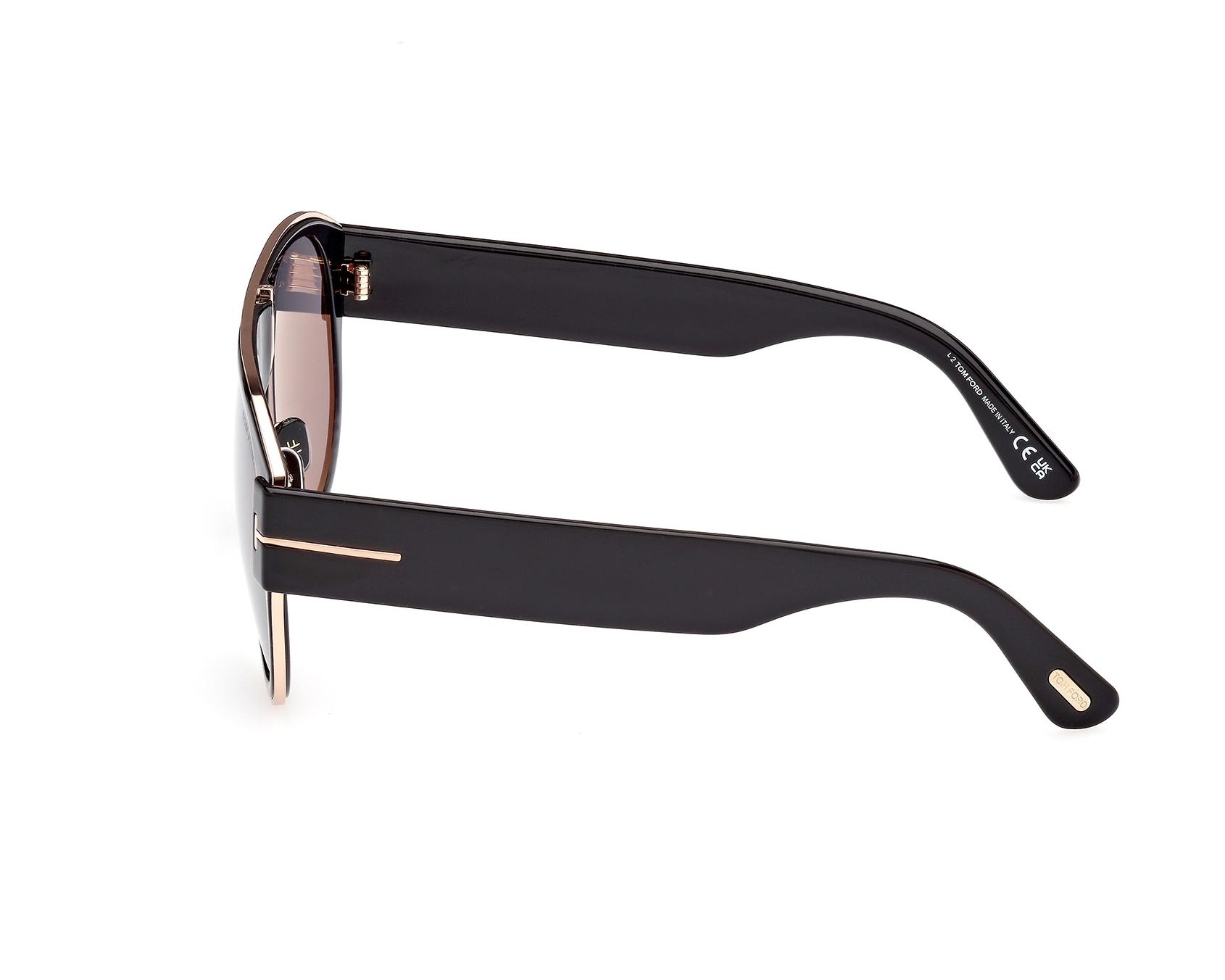 Tom Ford FT-1074-S 01C 58-18 schwarz gold Vorderansicht