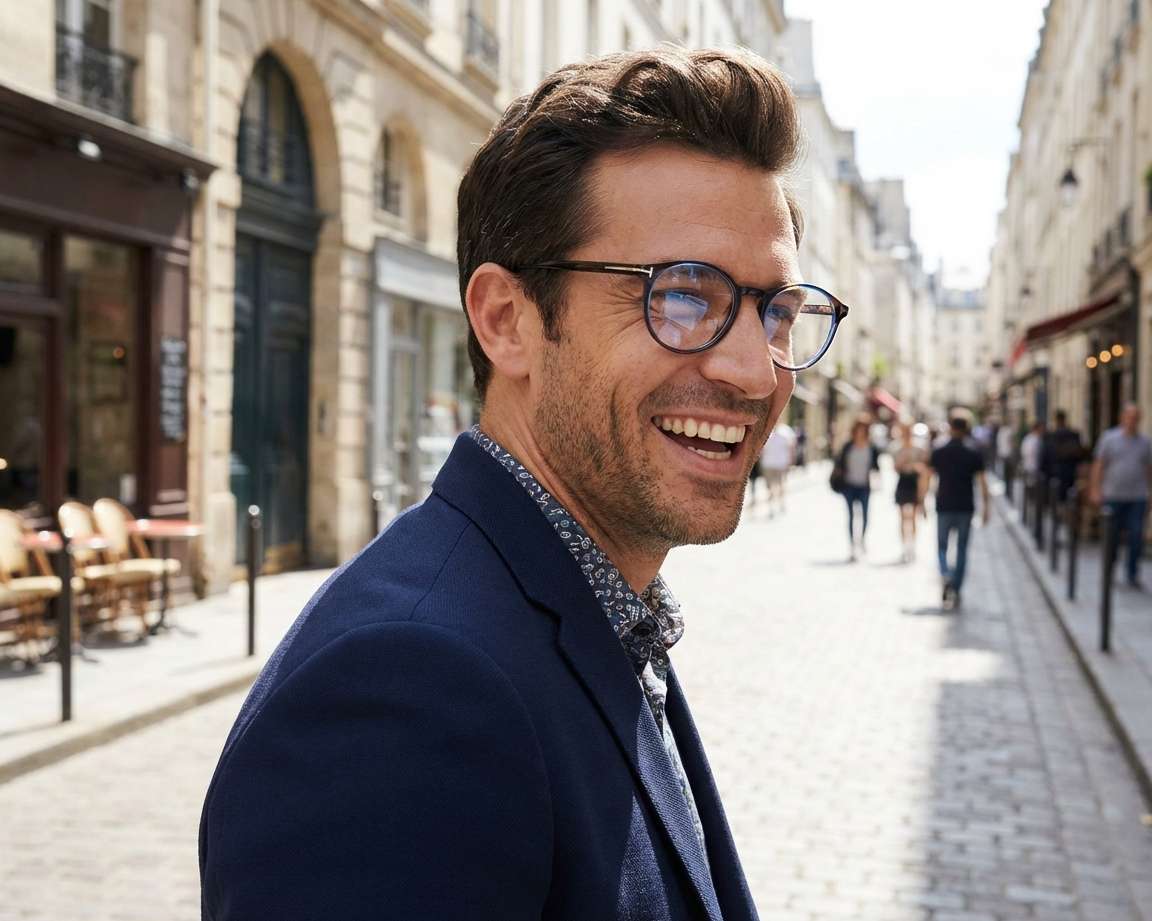 Tom Ford TF-5294 056 48-20 Havane Bleu andere Ansicht