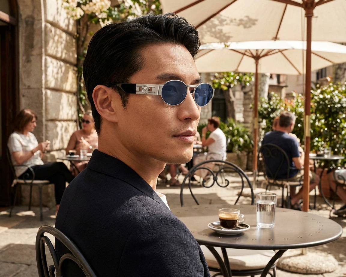 Versace VE2264 100080 56-18 Silver  360-Grad-Ansicht 8