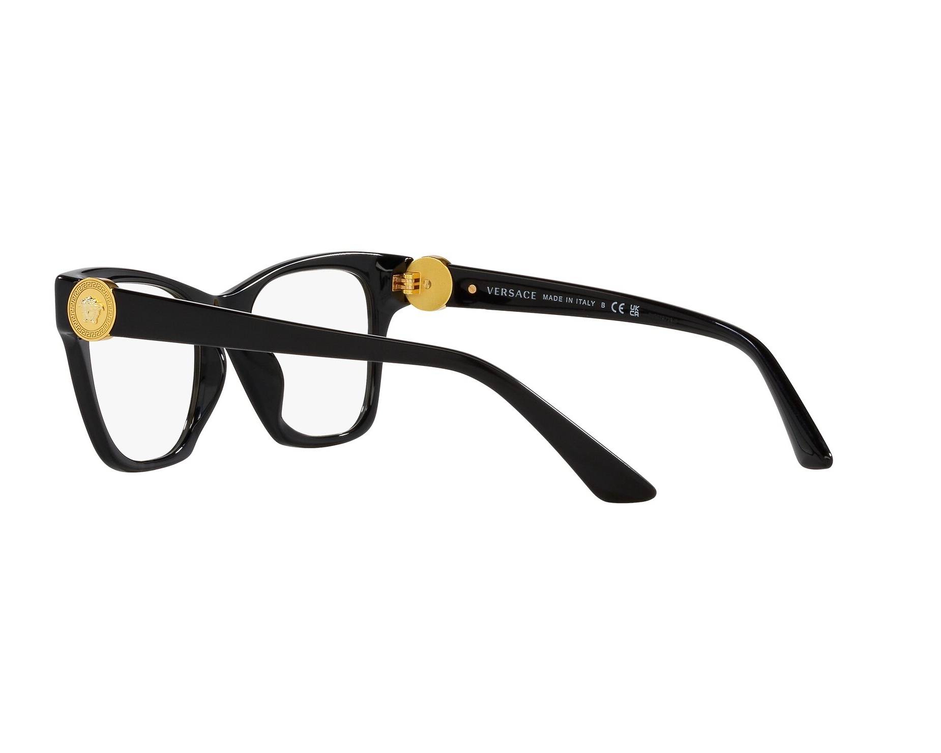 Versace VE3341U GB1 52-18 Noir  360-Grad-Ansicht 6