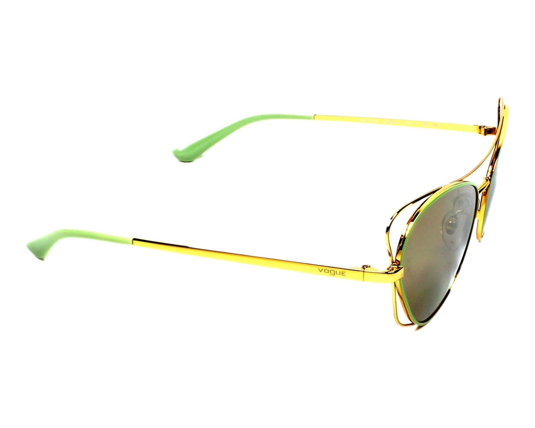 Vogue Eyewear VO-4070-S 50655A 57-17 gold grün Seitenansicht